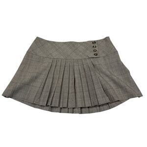 A. Byer Womens Size 9 Pleated Plaid Mini Skirt Preppy